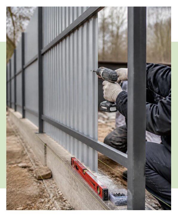 Изготовление забора из профнастила под ключ в Балашихе